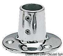 Base inox diritta 25 mm - 41.112.25
